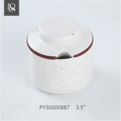 Stocked coloured glaze white porcelain restaurant hotel used ceramic sugar basin porcelain sugar bowl